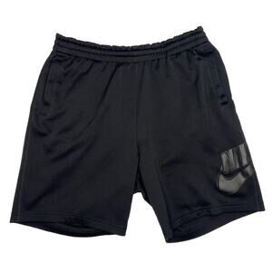 Nike SB Shorts Mens Large Black Skate Logo Elastic Waist Pocket Mesh 7.5”